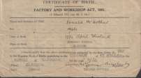 Donald McArthur's birth certificate